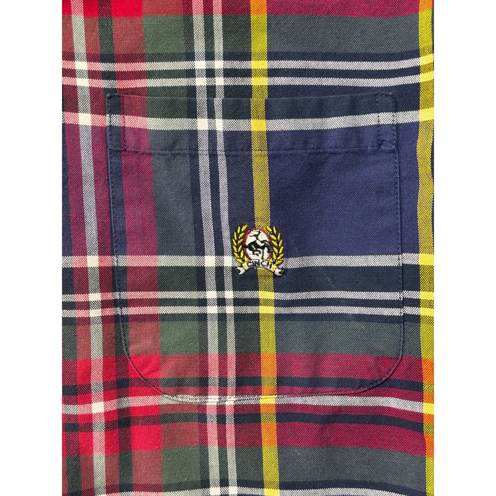 Cinch Men's Short Sleeve Multicolor Plaid Western Button Up Shirt - Size L - Picture 3 of 5